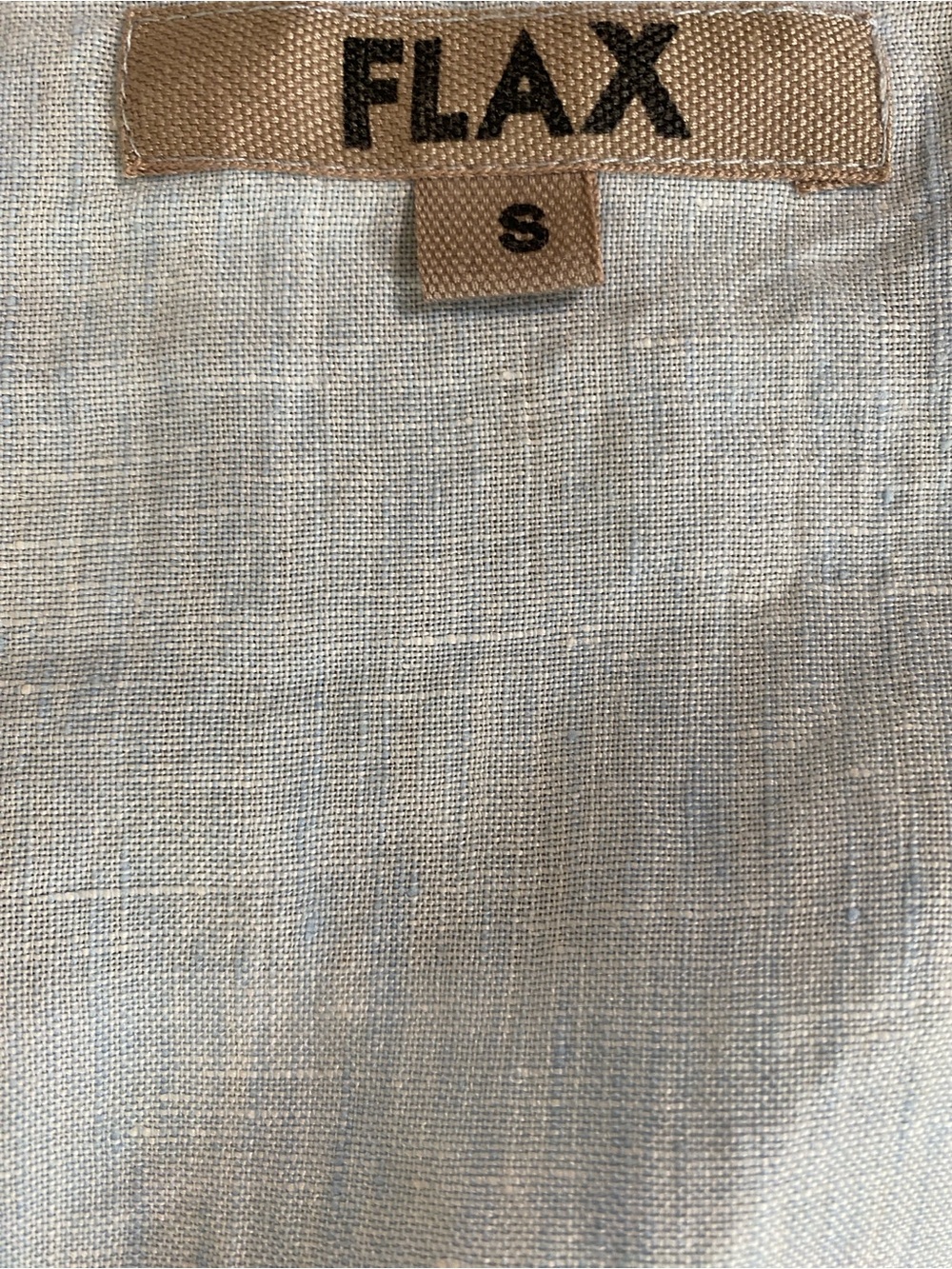 Flax 100% Linen Light Blue Pintuck Tunic - Picture 4 of 6